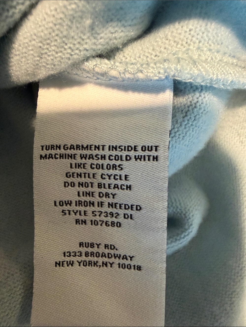 Ruby Rd. Light Blue Petite Pullover - Picture 4 of 4